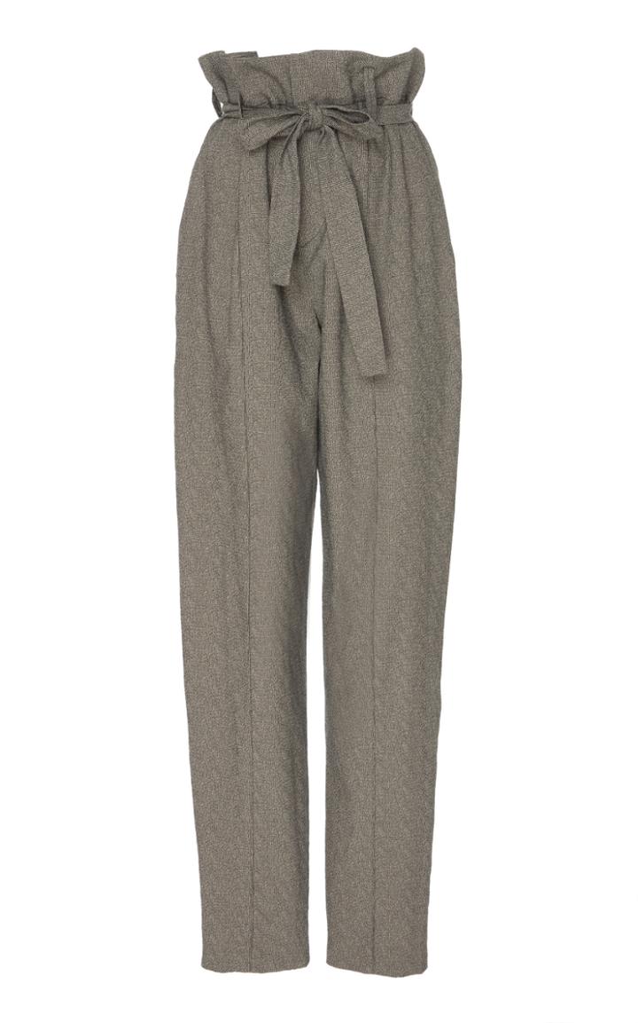 Isabel Marant Emilia Ruffle Tie Waist Cropped Pant