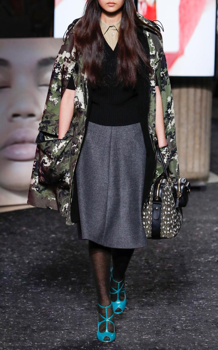 Miu Miu A-line Midi Skirt