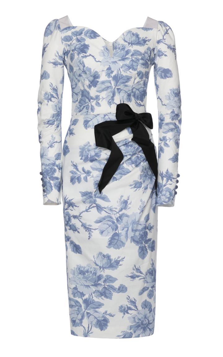 Lena Hoschek Sophistication Floral-print Cotton-blend Midi Dress