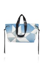 Isabel Marant Wardy Paneled Denim And Leather Tote