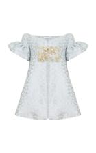 Razan Alazzouni Embellished Off The Shoulder Coat