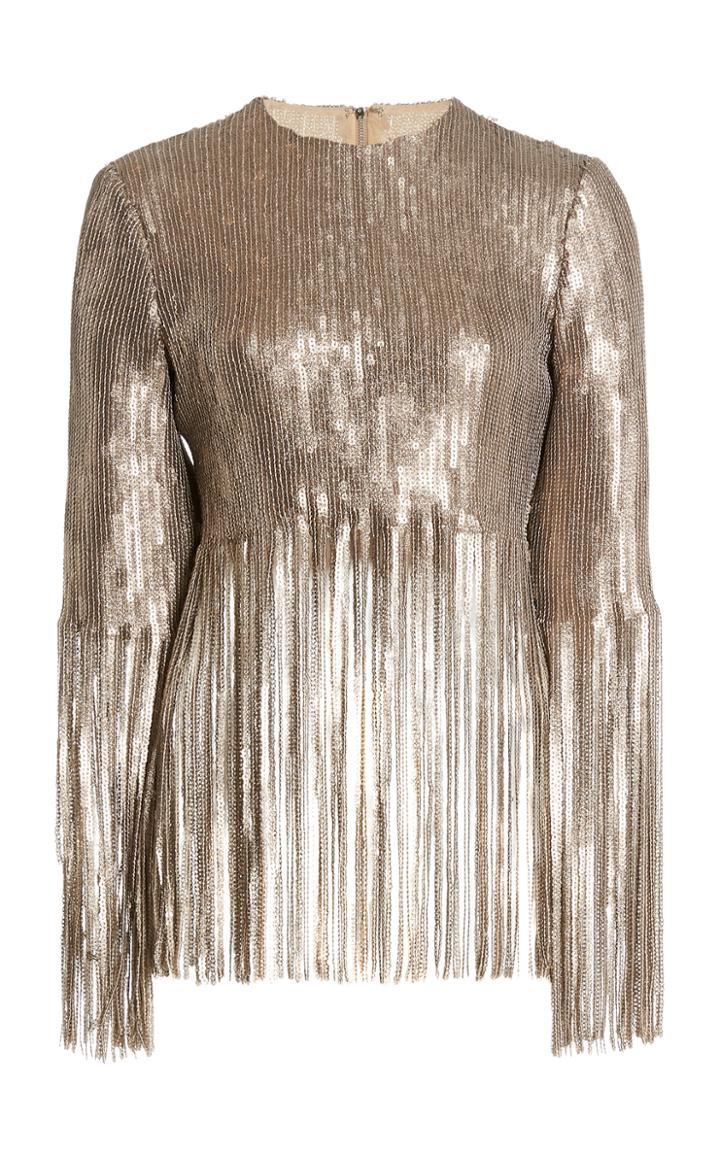 Moda Operandi Christian Siriano Sequin Fringe Top