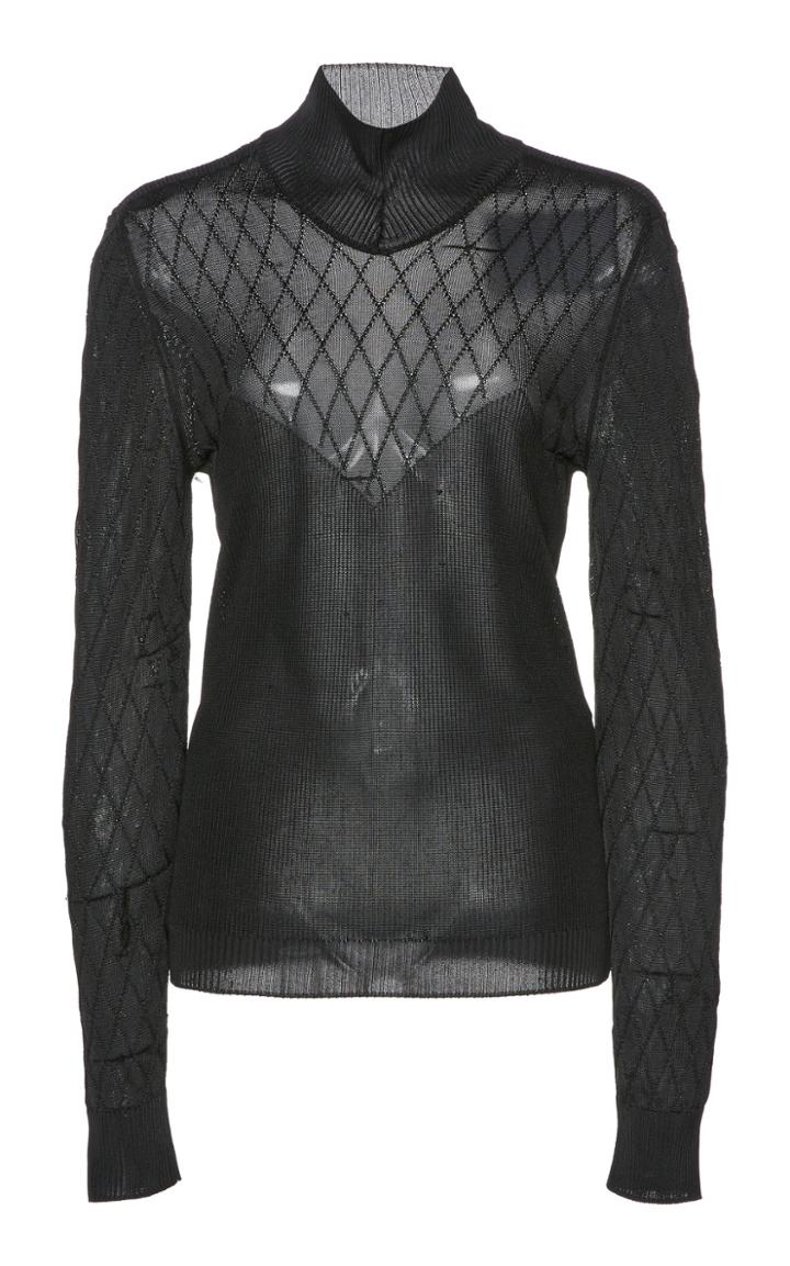 Paco Rabanne Knit Mock Neck Top