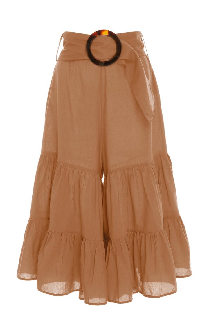 Adriana Degreas Wide Leg Cotton-blend Pants