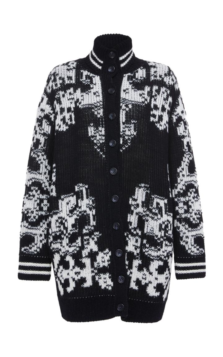 Red Valentino Turtleneck Knit Coat