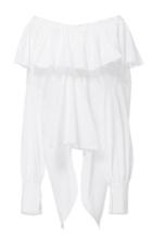 Tome Cotton Voile Ruffle Peasant Blouse