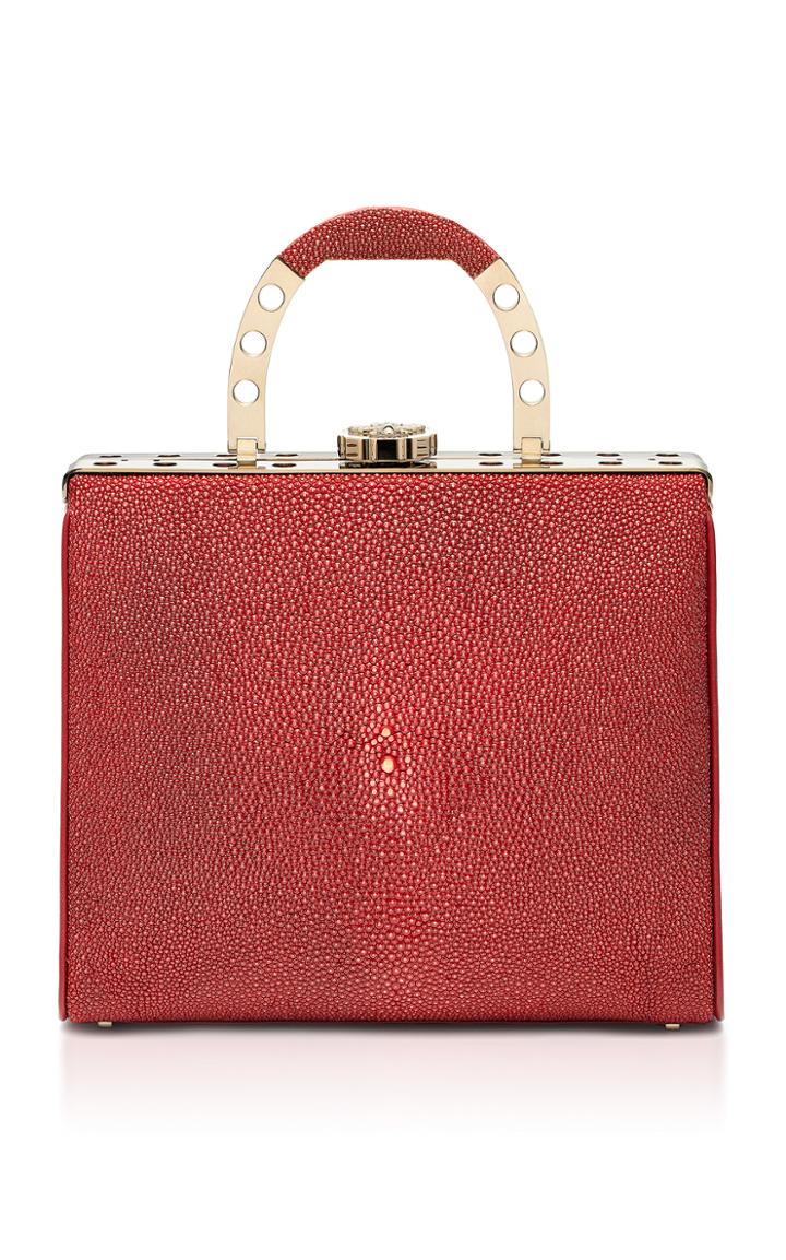 Bougeotte Titanium Best Secret Keeper Midi Purse In Bordeaux Galuchat