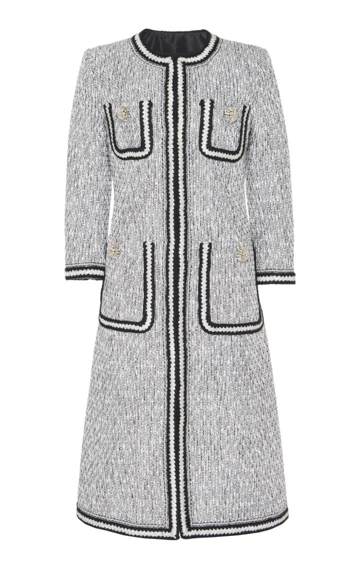 Moda Operandi Andrew Gn Button-embellished Tweed Coat