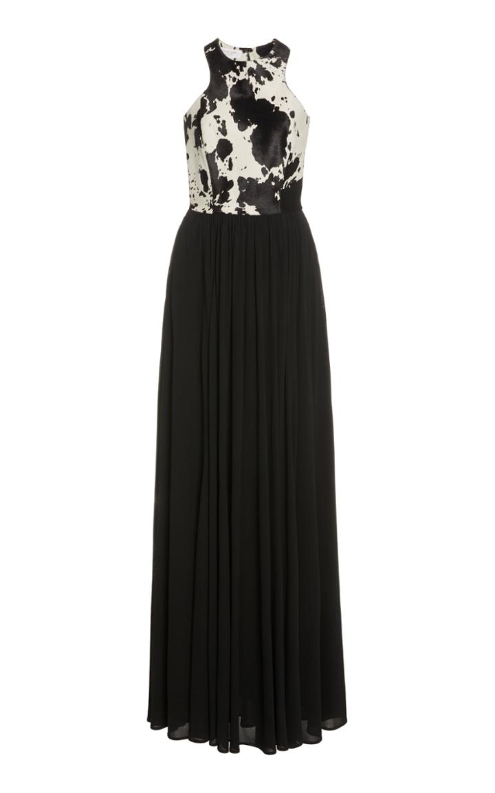 Moda Operandi Michael Kors Collection Belted Pleated Jersey Gown