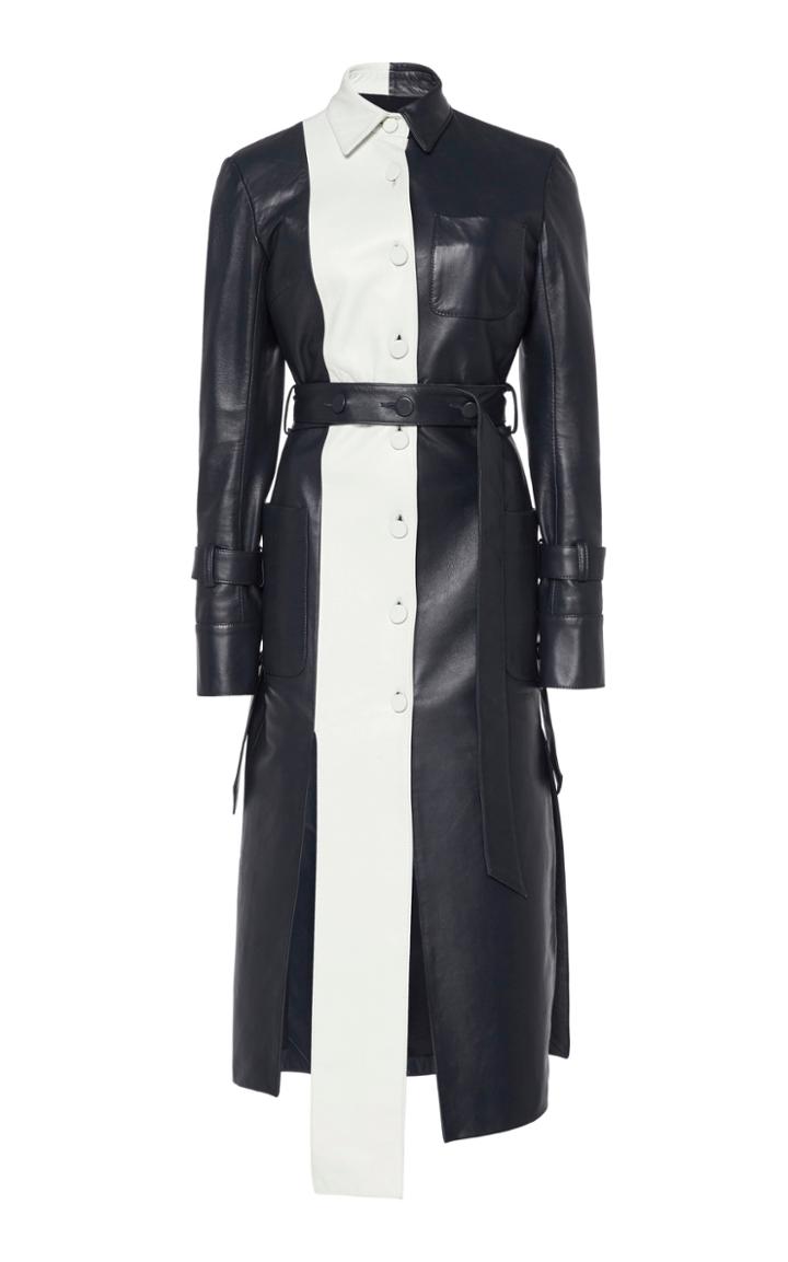 Rokh Two-tone Leather Dress