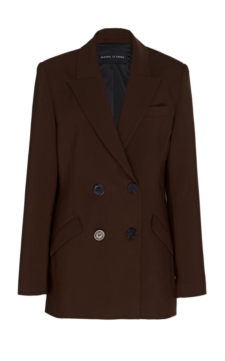 Moda Operandi Michael Lo Sordo Wool Double-breasted Blazer Size: 4