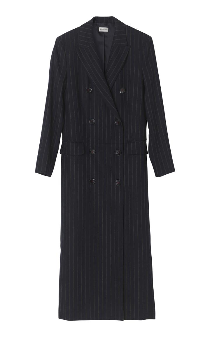 Moda Operandi By Malene Birger Eastwood Pinstriped Cady Coat