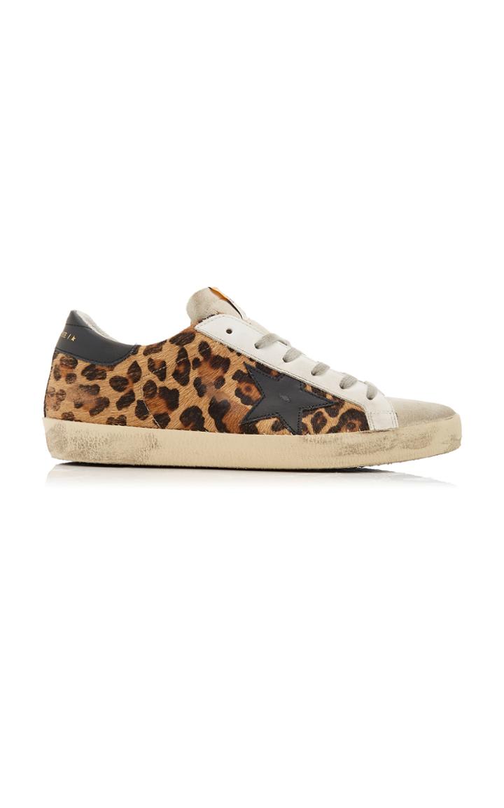 Golden Goose Superstar Distressed Printed Leather Sneakers