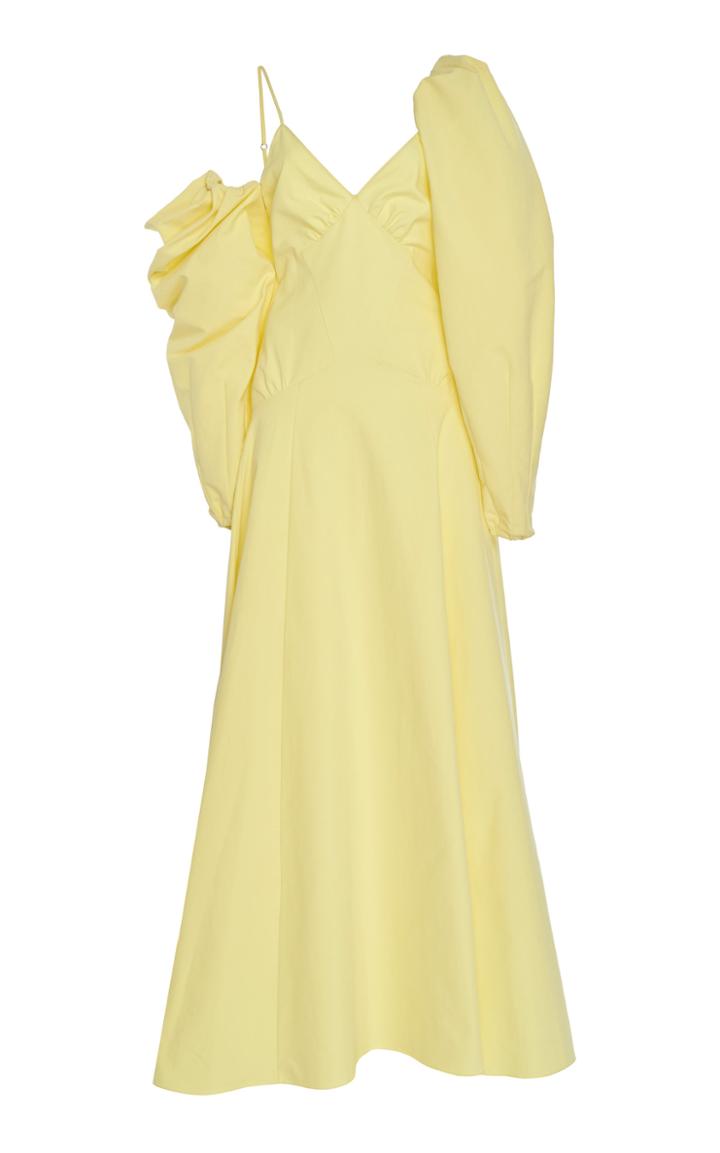 Rosie Assoulin Ups And Downs Off-the-shoulder Cotton Gown
