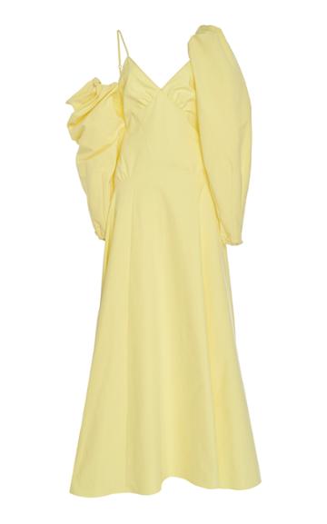 Rosie Assoulin Ups And Downs Off-the-shoulder Cotton Gown