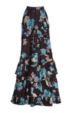 Erdem Darcie Floral Taffeta Skirt