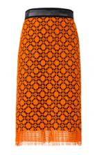 Dorothee Schumacher Adventurous Fringed-trimmed Cotton Lace Midi Skirt
