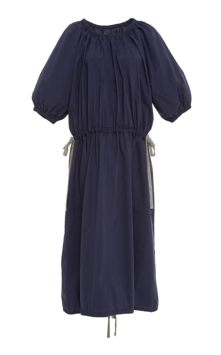 Lee Mathews Miller Cotton Poplin Tie Detail Dress