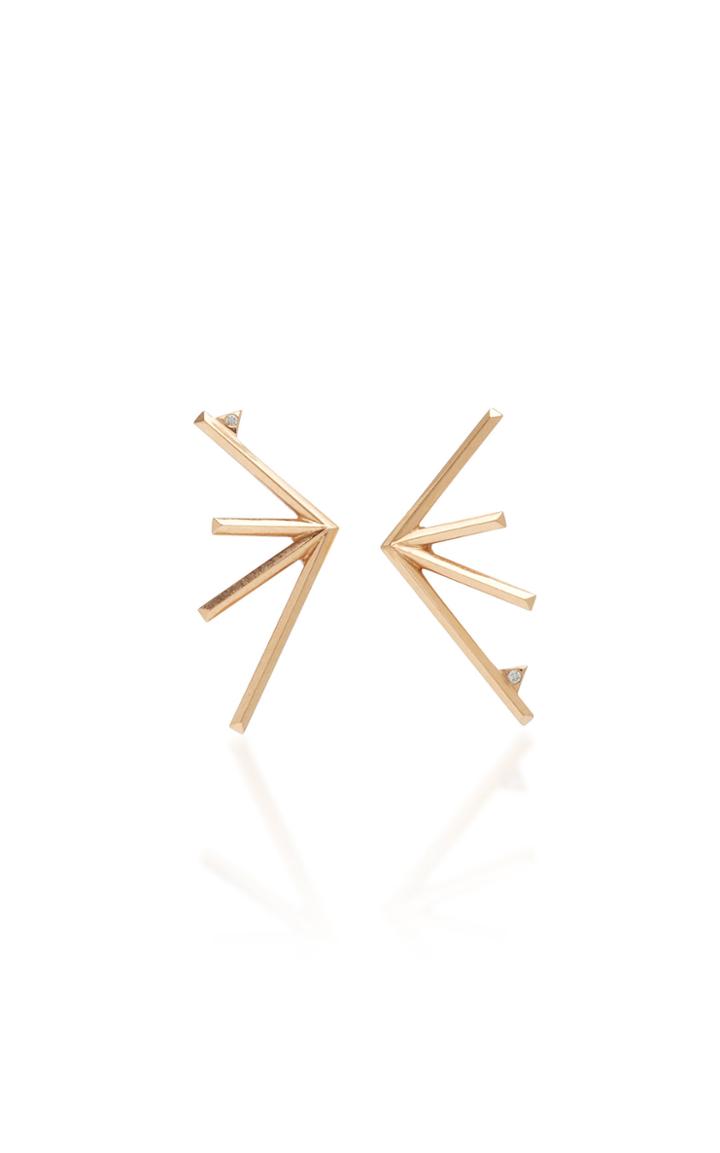 Eva Fehren Sputnik 4 Rose Gold Earrings