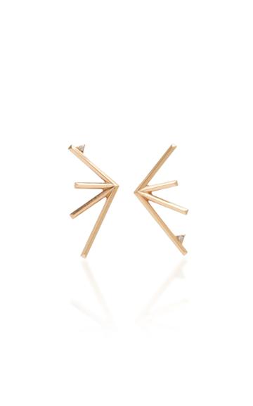 Eva Fehren Sputnik 4 Rose Gold Earrings
