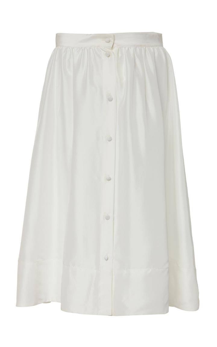 Deitas Nina Habotai Silk Button Skirt