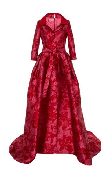 Herve Pierre Jacquard Trench Gown