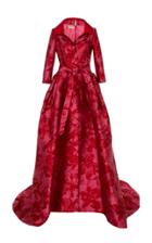 Herve Pierre Jacquard Trench Gown