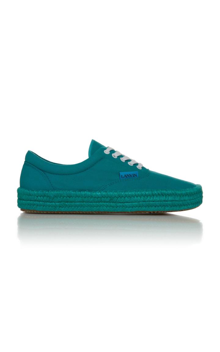 Lanvin Cotton-canvas Espadrille Sneakers Size: 39