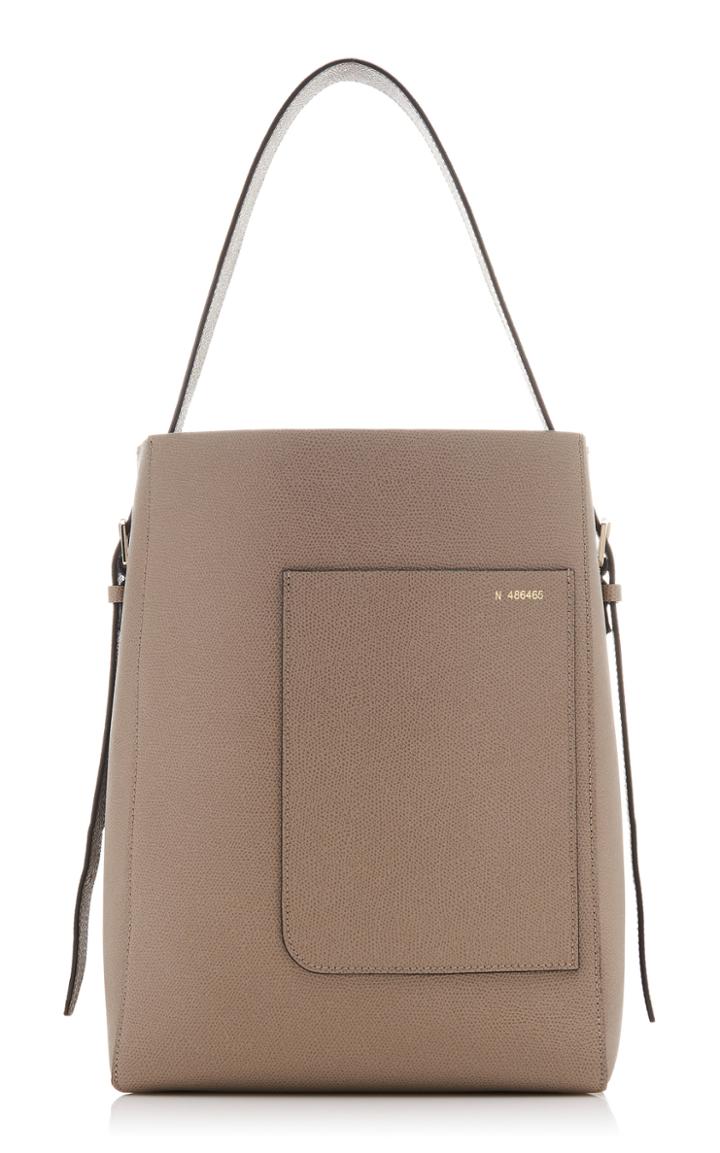 Valextra Medium Leather Satchel Tote