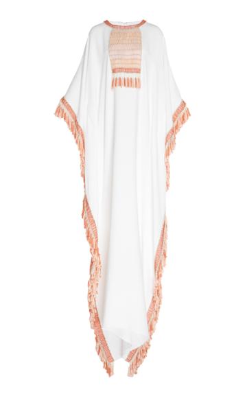 Andrew Gn Embroidered Frayed Caftan