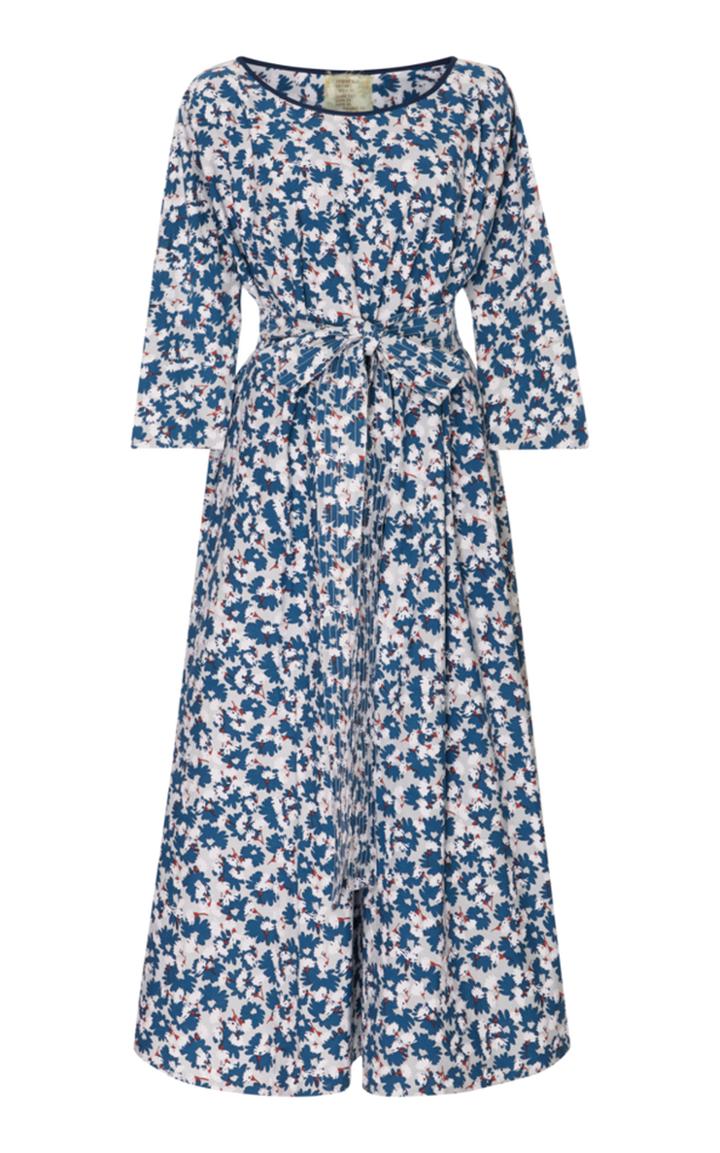 Yvonne S Belted Printed Stretch-cotton Midi Dress