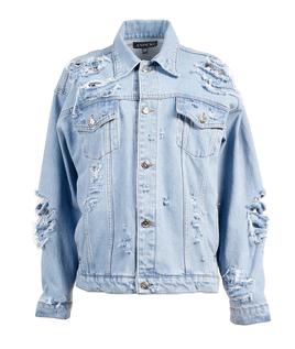Anouki Specialorder-distressed Denim Jacket-lvd