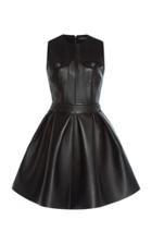 David Koma Pleated Leather Dress