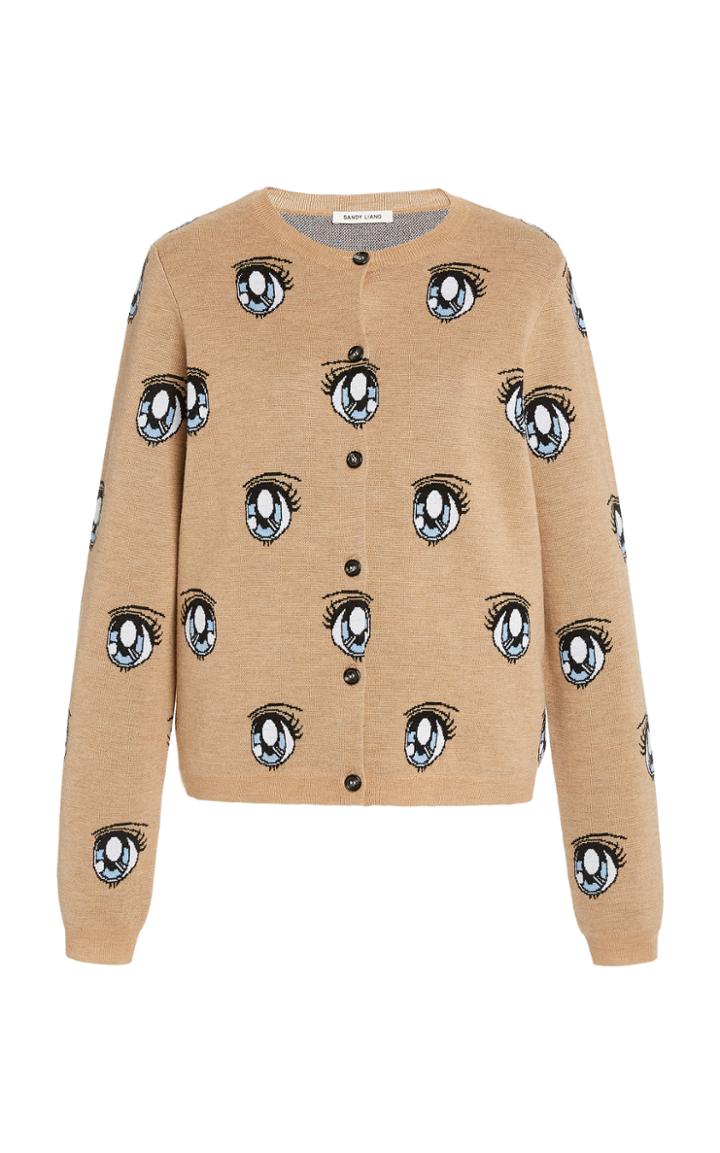 Moda Operandi Sandy Liang Miles Eye Print Cardigan