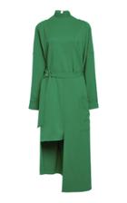 Tibi Chalky Drape Cut Out Dress With Removable Apron
