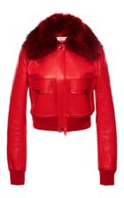 Givenchy Fur Collar Leather Jacket
