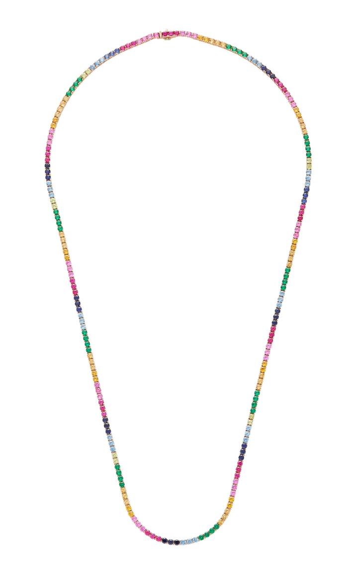 Luisa Alexander Rainbow Beaded 18k Gold Necklace