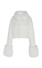 Saks Potts Kim Fox-trimmed Cropped Jacket