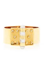 Moda Operandi Particulieres 18k Gold Screw Cuff With A Diamond Bullet Ornament