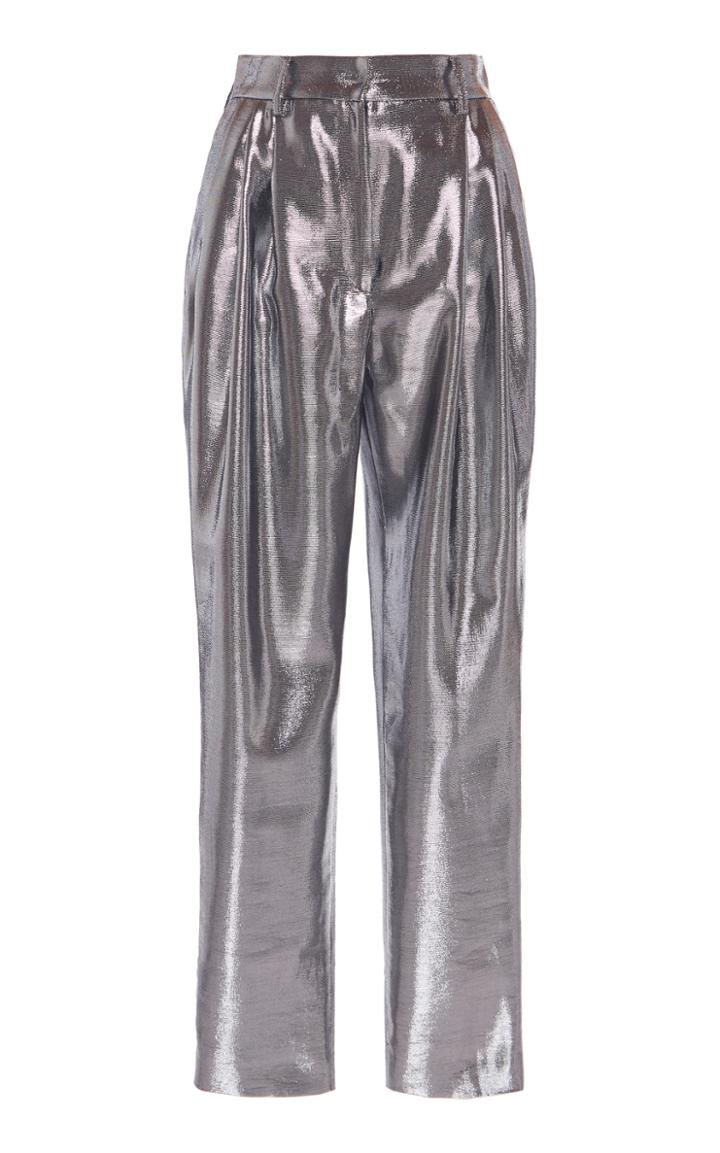 Moda Operandi Alberta Ferretti High-rise Metallic Lam Pants