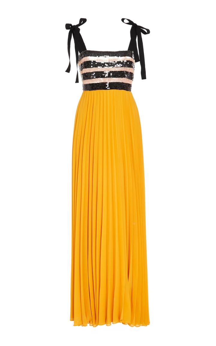 Silvia Tcherassi M'o Exclusive Sequin Striped Calabaza Dress