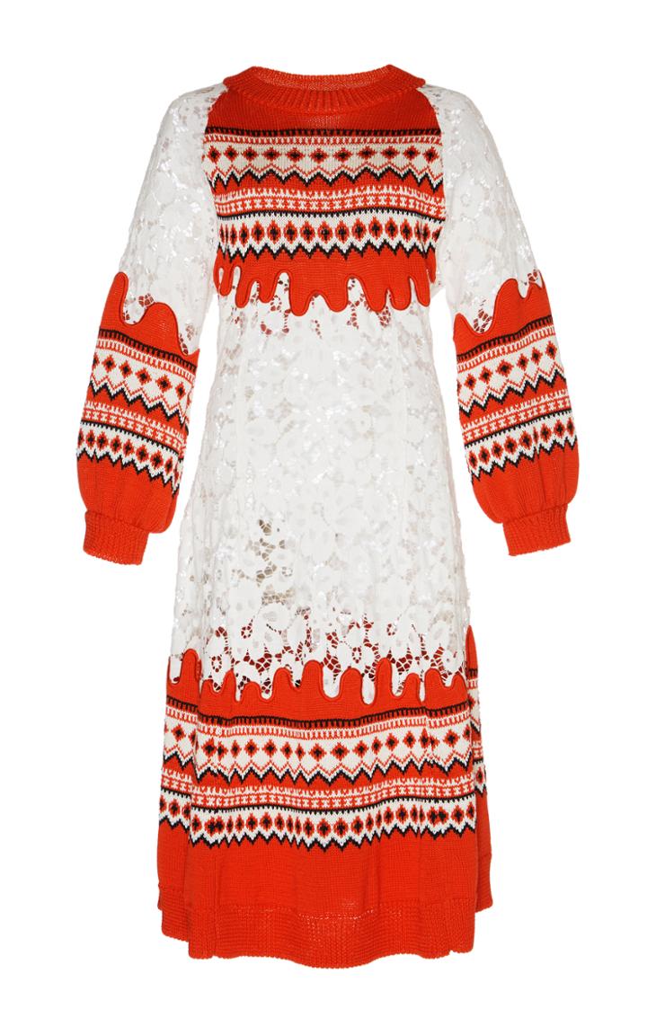 Vivetta Heme Lace Combo Dress
