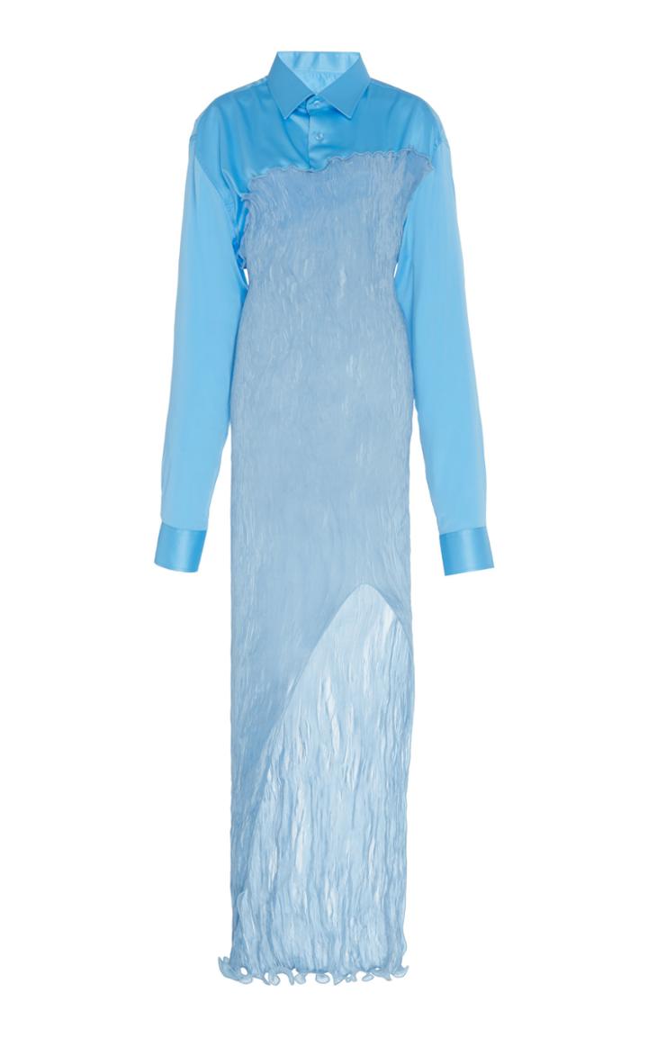 Moda Operandi Peet Dullaert Pleated Satin-chiffon Shirt Dress Size: 32