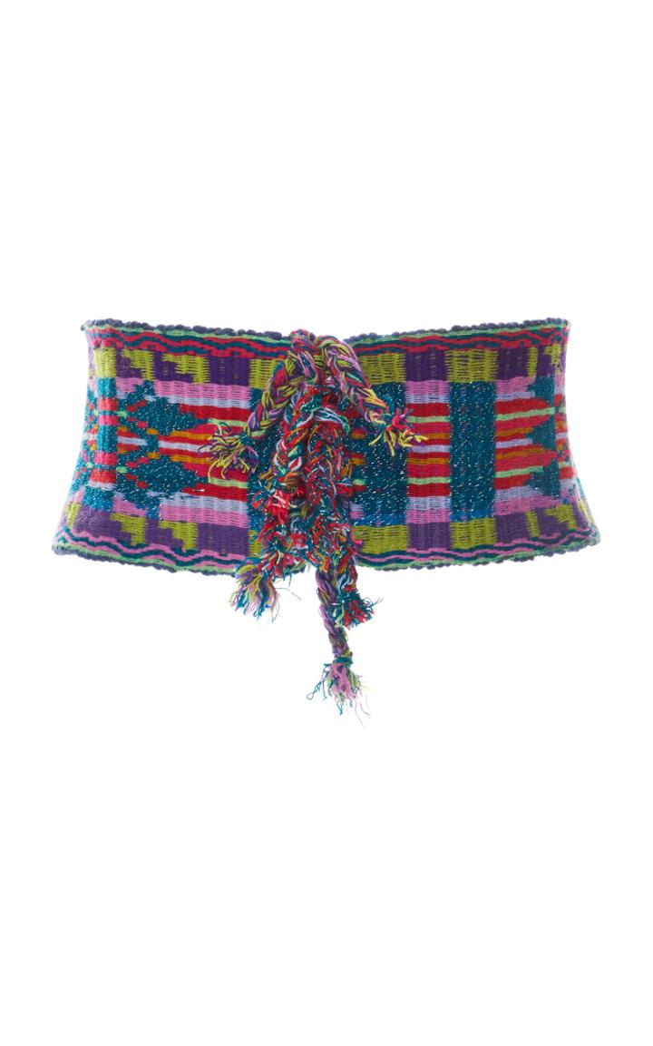 Anna Sui Gathering Of The Tribes Embroidered Belt