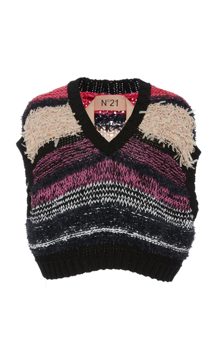 N 21 N&deg;21 Striped V-neck Sweater Vest