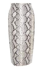 N 21 N&deg;21 Anim Python Print Leather Pencil Skirt