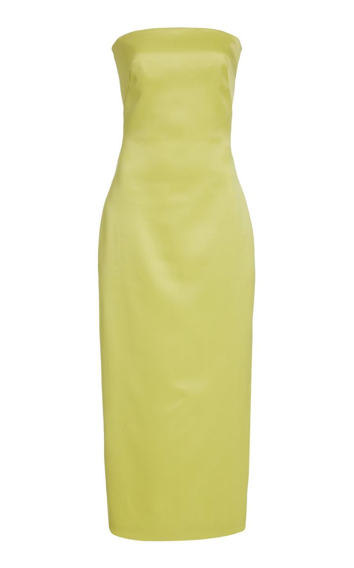 Moda Operandi Brandon Maxwell Strapless Wool Silk Cocktail Dress