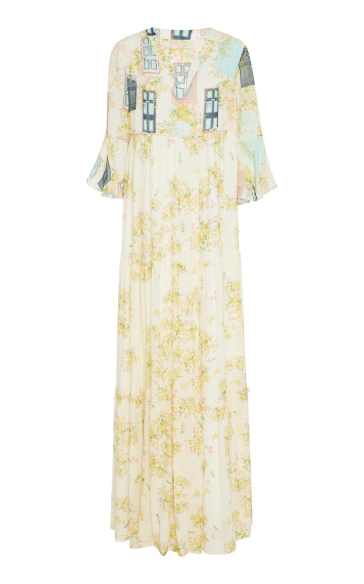 Verandah Countryside Modal Chiffon Maxi Dress