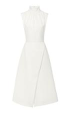 Christian Siriano High Neck Crepe Dress