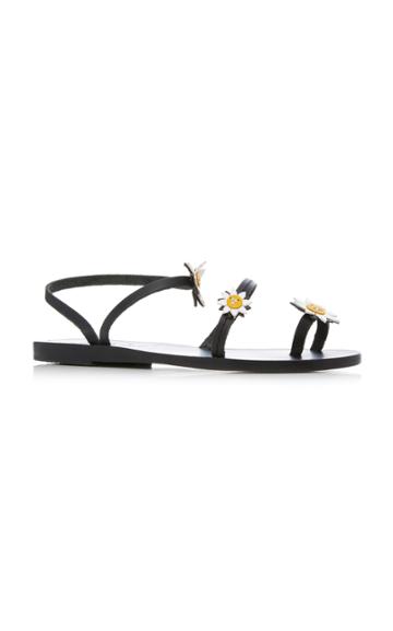 Fabrizio Viti X Ancient Greek Sandals Sheila Floral-embellished Leather Sandals